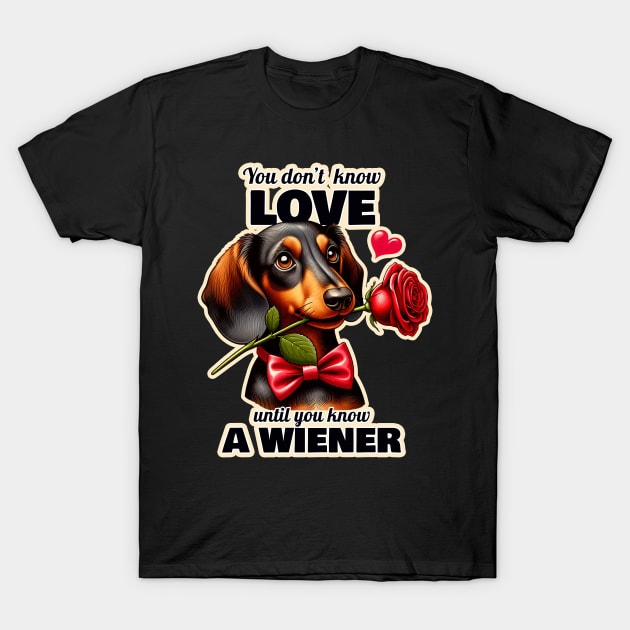 Dachshund Valentin's day T-Shirt by k9-tee